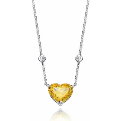 Anna Zuckerman Chloe Zoe Necklace In Canary Yellow Crystalline