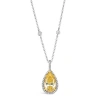Anna Zuckerman Ciao Bella 5 Carat Canary Necklace In Canary Yellow Crystalline