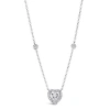 Anna Zuckerman Diamond Crystalline 3 Carat Heart Necklace In White Diamond Crystalline