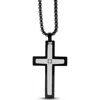 Anna Zuckerman Ebon Cross Necklace In Black