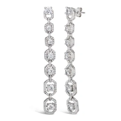Anna Zuckerman El Camino 4ctw Drop Earrings In Platinum