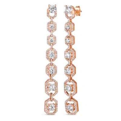 Anna Zuckerman El Camino 4ctw Drop Earrings In Rose Gold