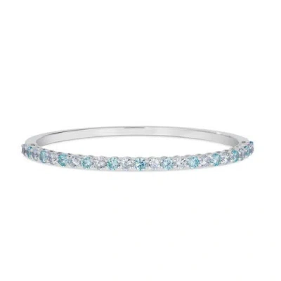Anna Zuckerman Envy Classic Bangle Bracelet In Aquamarine Crystalline