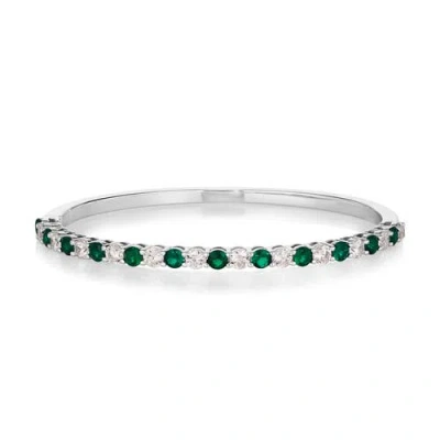 Anna Zuckerman Envy Classic Bangle Bracelet In Emerald