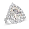 Anna Zuckerman Gia Pear Shaped Cocktail Ring In G/h Color Crystalline