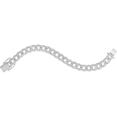 Anna Zuckerman Havana 9mm Cuban Bracelet In Platinum
