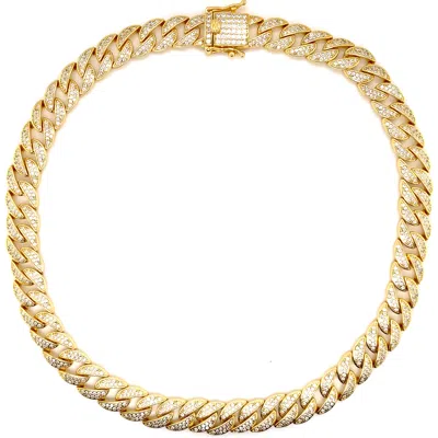 Anna Zuckerman Havana 9mm Cuban Necklace In Yellow Gold
