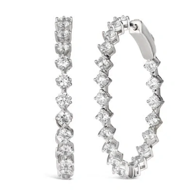 Anna Zuckerman Hoops For Days 4 Carat Size In Platinum