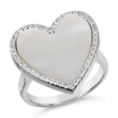 Anna Zuckerman House Of Cards Mother Of Pearl Ring In Platinum