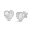Anna Zuckerman House Of Hearts Mother Of Pearl Earrings In Mother Of Pearl/platinum