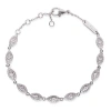 Anna Zuckerman House Of Marquee Dainty Bracelet In White Diamond Crystalline