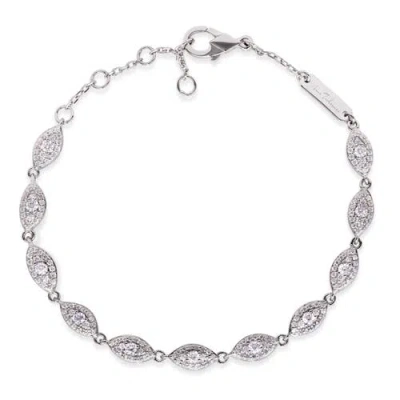Anna Zuckerman House Of Marquee Dainty Bracelet In White Diamond Crystalline
