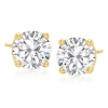 Anna Zuckerman Just Like Diamonds Only Better Studs 2 Carats In Yellow Gold