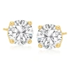 Anna Zuckerman Just Like Diamonds Only Better Studs 4 Carats In Yellow Gold