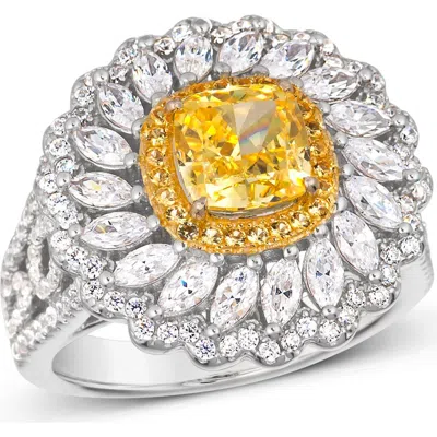Anna Zuckerman La Maya Diamond Crystalline Ring In Canary Yellow Crystalline