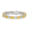 Anna Zuckerman Lizette Canary Yellow Tennis Bracelet In Canary Yellow