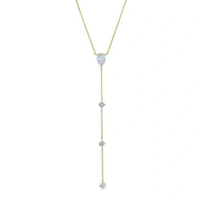 Anna Zuckerman Lovers Only Lariat In Yellow Gold