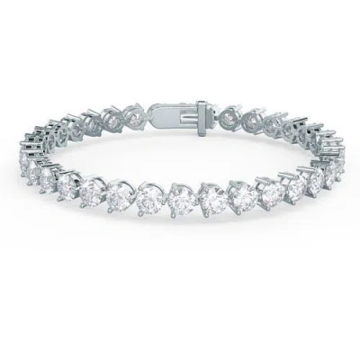 Anna Zuckerman Luxe Edition 30 Carat Tennis Bracelet In G/h Colour Crystalline