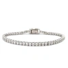 Anna Zuckerman Luxe G Color 5 Carat Tennis Bracelet Four Prong Bracelet In Platinum
