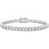 Anna Zuckerman Luxe G Color 6 Carat Tennis Bracelet Four Prong Bracelet In Platinum