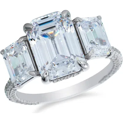 Anna Zuckerman Milana 3 Stone Ring In Platinum