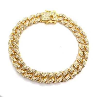 Anna Zuckerman Mini Havana Cuban Link Bracelet In Yellow Gold