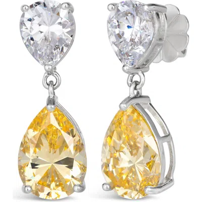 Anna Zuckerman Miranda 5 Carat Canary Drops In Canary Yellow Crystalline