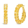Anna Zuckerman Ms Congeniality 19 Carat Hoops In Canary Yellow
