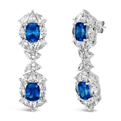 Anna Zuckerman Naomi Tanzanite Statement Earrings In Grey