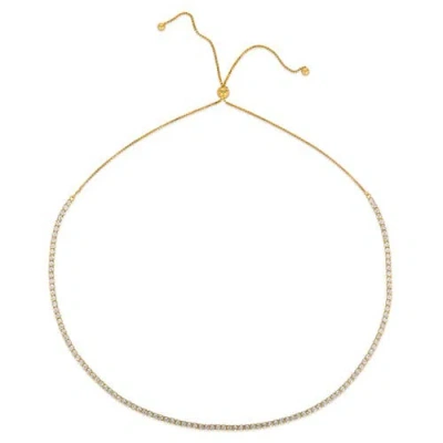 Anna Zuckerman Never Flipping Bolo Necklace In Yellow Gold