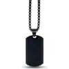 Anna Zuckerman Noctis Textured Tag Necklace In Black