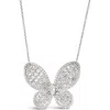 Anna Zuckerman Olivia Butterfly Necklace In Platinum