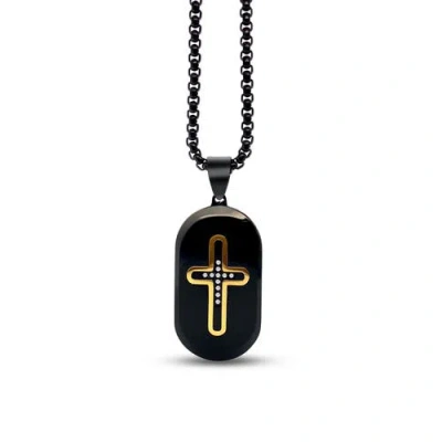 ANNA ZUCKERMAN ANNA ZUCKERMAN PAXOR OBLONG CROSS NECKLACE