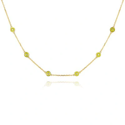 Anna Zuckerman Petit Bubble Necklace In Yellow