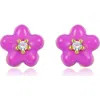 Anna Zuckerman Petit Daisy Earrings In Purple