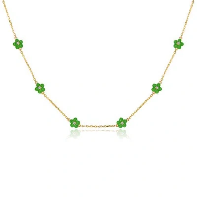 Anna Zuckerman Petit Daisy Necklace In Gold