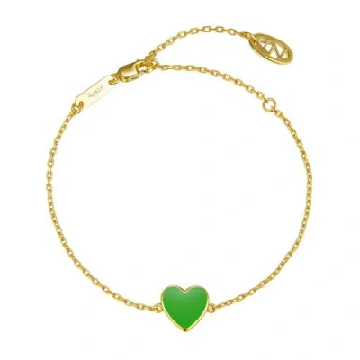 Anna Zuckerman Petit Love Bracelet In Green