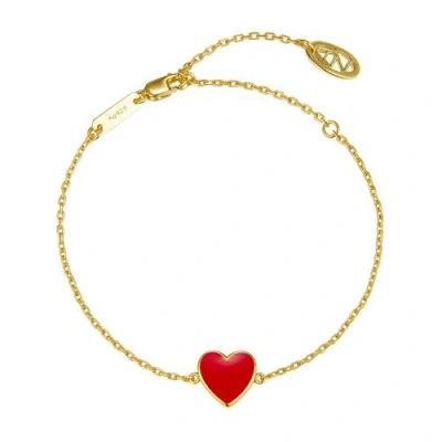 Anna Zuckerman Petit Love Bracelet In Red