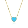 Anna Zuckerman Petit Love Necklace In Blue