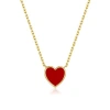 Anna Zuckerman Petit Love Necklace In Red