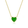 Anna Zuckerman Petit Love Necklace In Green