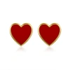 Anna Zuckerman Petit Love Studs In Burgundy