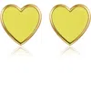 Anna Zuckerman Petit Love Studs In Yellow
