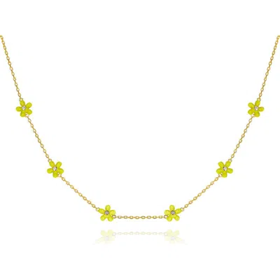 Anna Zuckerman Petit Rosie Necklace In Yellow
