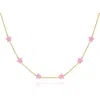 Anna Zuckerman Petit Rosie Necklace In Pink