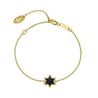 Anna Zuckerman Petit Star Of David Bracelet In Black