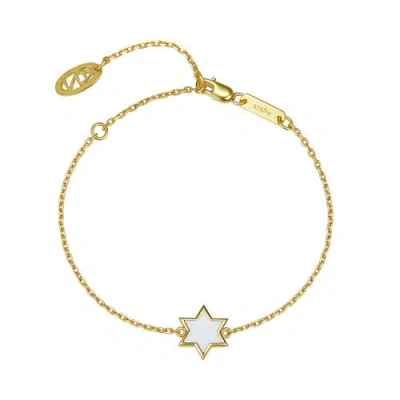 Anna Zuckerman Petit Star Of David Bracelet In White
