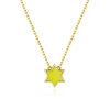 Anna Zuckerman Petit Star Of David Necklace In Yellow