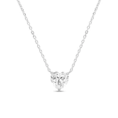 Anna Zuckerman Petite Amour Necklace In Platinum