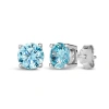 Anna Zuckerman Rainbow Gem Studs In Aqua Blue